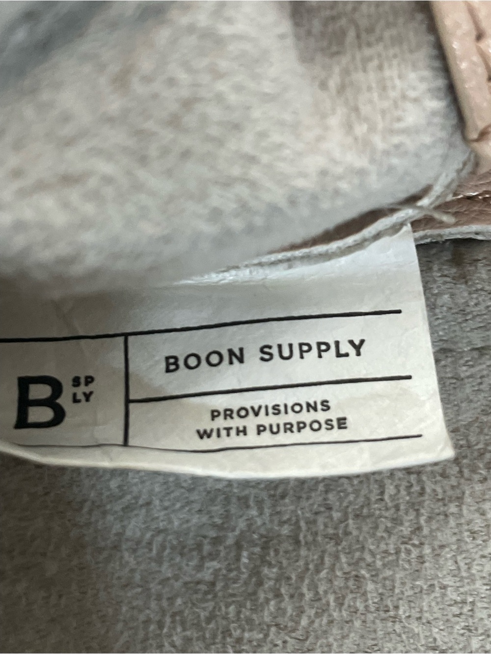 Boon Supply Blush Pink Vegan Leather Classic Tote with Tan Straps - Picture 12 of 16